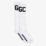 אבזר GCDS גרבי לוגו של להקת אמצע העגל לבן גברים 0028198