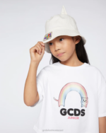 אבזר GCDS כובע דלי ג'וניור צבע קרם ילדים 0028783 - Image 4