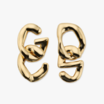 אבזר GCDS עגילי שרשרת לוגו זהב נשים 0028551