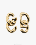 אבזר GCDS עגילי שרשרת לוגו זהב נשים 0028551