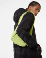 אבזר GCDS תיק crossbody קטן עם פסיק ג'ינס ליים גברים 0028251 - Image 2