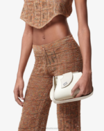 אבזר GCDS תיק יד קטן פסיק צבע קרם נשים 0028521 - Image 2