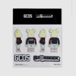 אבזר GCDS x Be@rbrick מדבקות שָׁחוֹר גברים 0028291