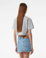 הַלבָּשָׁה GCDS bliss crop top אפור נשים 0028364 - Image 4