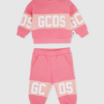 הַלבָּשָׁה GCDS אימונית עם מוטיב לוגו לתינוק ורוד עריסה ילדים 0028595