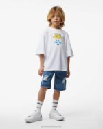 הַלבָּשָׁה GCDS ג'ינס ג'וניור ברמודה כְּחוֹל ילדים 0028758 - Image 2