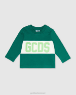 הַלבָּשָׁה GCDS חולצה להקת לוגו לתינוק ירוק ילדים 0028631