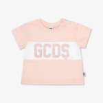 הַלבָּשָׁה GCDS חולצה להקת לוגו לתינוק ורד פנינה ילדים 0028635