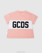 הַלבָּשָׁה GCDS חולצת טי עם מוטיב לוגו לתינוק וָרוֹד ילדים 0028636 - Image 2