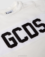 הַלבָּשָׁה GCDS חולצת טי עם מוטיב לוגו לתינוק צבע קרם ילדים 0028637 - Image 3