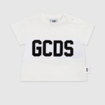 הַלבָּשָׁה GCDS חולצת טי עם מוטיב לוגו לתינוק צבע קרם ילדים 0028637