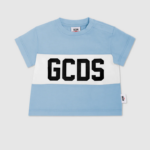 הַלבָּשָׁה GCDS חולצת טי עם מוטיב לוגו לתינוק כחול בהיר ילדים 0028638