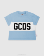 הַלבָּשָׁה GCDS חולצת טי עם מוטיב לוגו לתינוק כחול בהיר ילדים 0028638