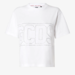 הַלבָּשָׁה GCDS חולצת טי של לוגו בלינג לבן נשים 0028358