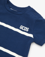 הַלבָּשָׁה GCDS חולצת טי של לוגו להקה נמוכה לתינוק כְּחוֹל ילדים 0028640 - Image 3