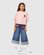 הַלבָּשָׁה GCDS חולצת טריקו דובדבן ג'וניור וָרוֹד ילדים 0028801 - Image 2