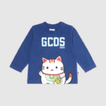 הַלבָּשָׁה GCDS חולצת טריקו לתינוק קיטו כְּחוֹל ילדים 0028629