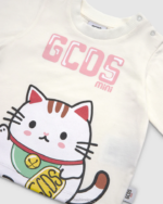 הַלבָּשָׁה GCDS חולצת טריקו לתינוק קיטו צבע קרם ילדים 0028630 - Image 3