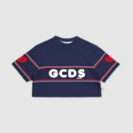 הַלבָּשָׁה GCDS חולצת טריקו עם לוגו ג'וניור קרופ כחול כהה ילדים 0028791