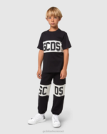 הַלבָּשָׁה GCDS חולצת טריקו של להקת לוגו ג'וניור שָׁחוֹר ילדים 0028710 - Image 2