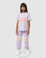 הַלבָּשָׁה GCDS חולצת טריקו של להקת לוגו ג'וניור לִילָך ילדים 0028714 - Image 2