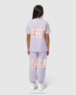 הַלבָּשָׁה GCDS חולצת טריקו של להקת לוגו ג'וניור לִילָך ילדים 0028714 - Image 3