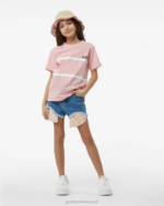 הַלבָּשָׁה GCDS חולצת לוגו של להקה נמוכה לג'וניור וָרוֹד ילדים 0028789 - Image 2