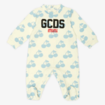 הַלבָּשָׁה GCDS חליפת משחק דובדבן לתינוק אוף לבן/כחול מלאך ילדים 0028590