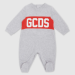 הַלבָּשָׁה GCDS חליפת משחק עם מוטיב לוגו אפור ילדים 0028571