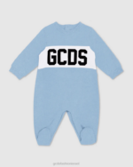 הַלבָּשָׁה GCDS חליפת משחק עם מוטיב לוגו כחול בהיר ילדים 0028579