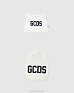 הַלבָּשָׁה GCDS מוטיב לוגו שני חלקים סט מתנה לתינוק צבע קרם ילדים 0028584