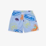 הַלבָּשָׁה GCDS מכנסי ים קצרים עם מעטפת ג'וניור כְּחוֹל ילדים 0028763