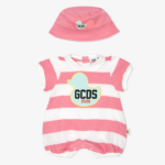 הַלבָּשָׁה GCDS סט תינוקות שני חלקים של ברווז וָרוֹד ילדים 0028587