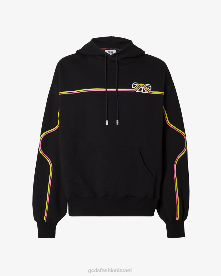 d794d6b7d79cd791d6b8d6bcd7a9d6b8d781d794_gcds_d7a7d7a4d795d7a6d795d79f_d790d795d791d7a8d7a1d799d799d796_d7a2d79d_d79cd795d7.png הַלבָּשָׁה GCDS קפוצ'ון אוברסייז עם לוגו מנופף שָׁחוֹר גברים 002865 - Image 1