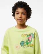 הַלבָּשָׁה GCDS קפוצ'ון ג'וניור גלישה wirdo מודפס ליים ילדים 0028691 - Image 4