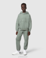 הַלבָּשָׁה GCDS קפוצ'ון להקת לוגו ג'וניור overdyed ירוק ילדים 0028674 - Image 2