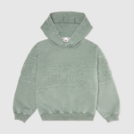 הַלבָּשָׁה GCDS קפוצ'ון להקת לוגו ג'וניור overdyed ירוק ילדים 0028674