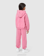 הַלבָּשָׁה GCDS קפוצ'ון להקת לוגו ג'וניור overdyed ורוד עריסה ילדים 0028678 - Image 3