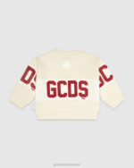 הַלבָּשָׁה GCDS קפוצ'ון להקת לוגו לתינוק כיפה לבנה אפור ילדים 0028613 - Image 2