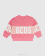 הַלבָּשָׁה GCDS קפוצ'ון מוטיב לוגו לתינוק ורוד עריסה ילדים 0028612 - Image 2
