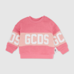 הַלבָּשָׁה GCDS קפוצ'ון מוטיב לוגו לתינוק ורוד עריסה ילדים 0028612