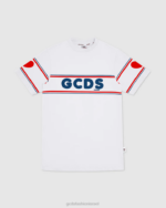 הַלבָּשָׁה GCDS שמלת לוגו ג'וניור לבן ילדים 0028814
