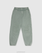 הַלבָּשָׁה GCDS תחתיות זיעה להקת לוגו ג'וניור overdyed ירוק ילדים 0028738