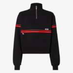 הַלבָּשָׁה GCDS Mockneck להקת לוגו נמוכה שָׁחוֹר גברים 002855