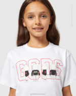 הַלבָּשָׁה GCDS x Be@rbrick חולצת טי ג'וניור לבן ילדים 0028732 - Image 4