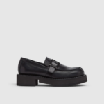 הַנעָלָה GCDS x Clarks מכנסי עור שָׁחוֹר גברים 0028178
